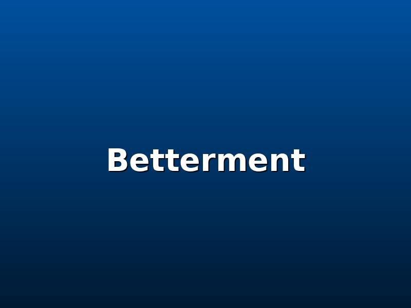 Betterment Cover